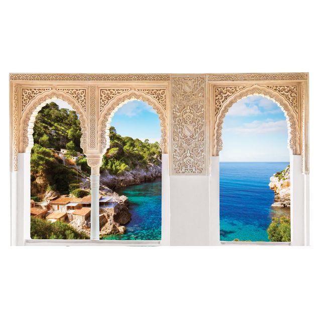 Wall stickers 3d Decorated Window Cala De Deia In Majorca