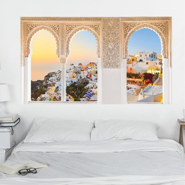 Wall stickers metropolises Decorated Window Bright Santorini