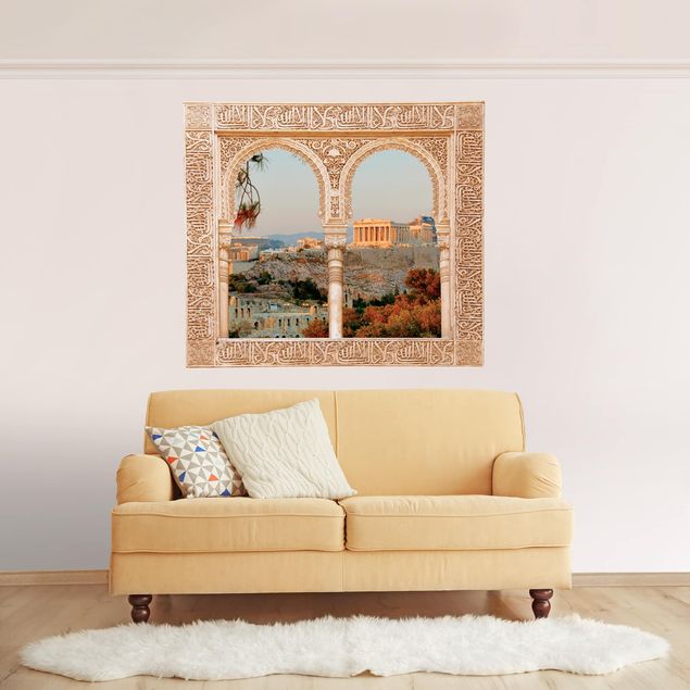 3d wall art stickers Decorated Window Acropolis