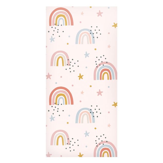 Magnetic memo board - Rainbow World With Stars And Dots