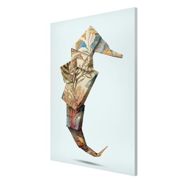 Magnetic memo board - Origami Seahorse