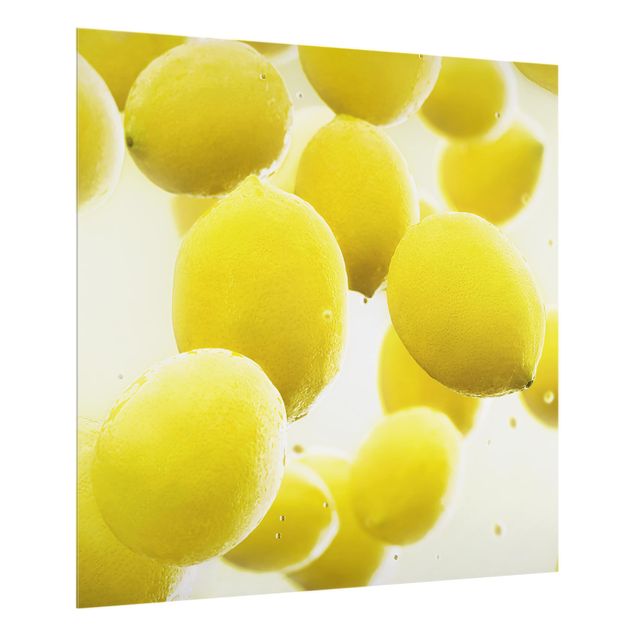 Glass Splashback - Lemon In The Water - Square 1:1