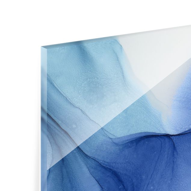 Splashback - Mottled Ink Blue - Landscape format 2:1