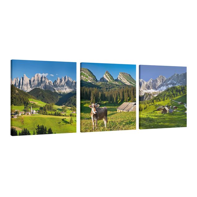 Print on canvas 3 parts - Alpine Meadows