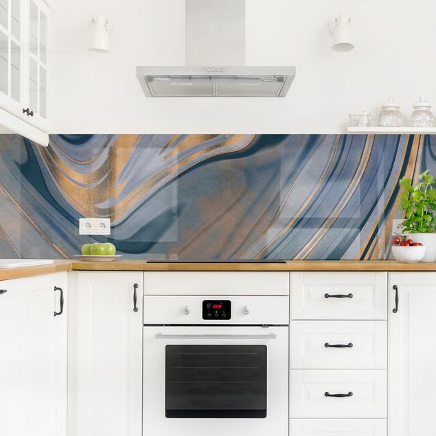 Kitchen wall cladding - Gemstone Saphire And Copper