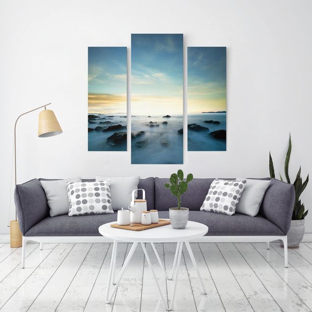 Print on canvas 3 parts - Sunset Over The Ocean