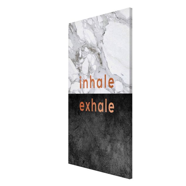 Magnetic memo board - Inhale Exhale Copper And Marble