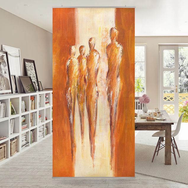 Room divider - Petra Schüßler - Four Figures In Orange 02