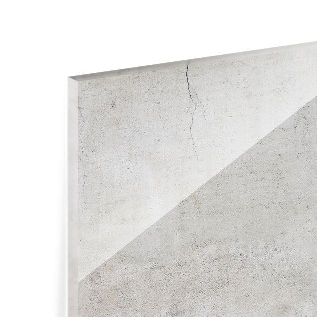 Glass Splashback - Shabby Concrete Look - Square 1:1