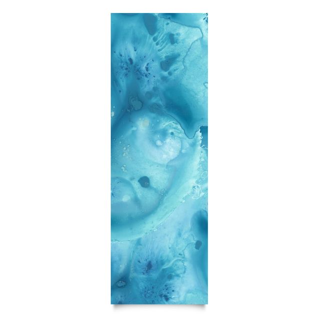 Adhesive film - Wave Watercolour Turquoise l