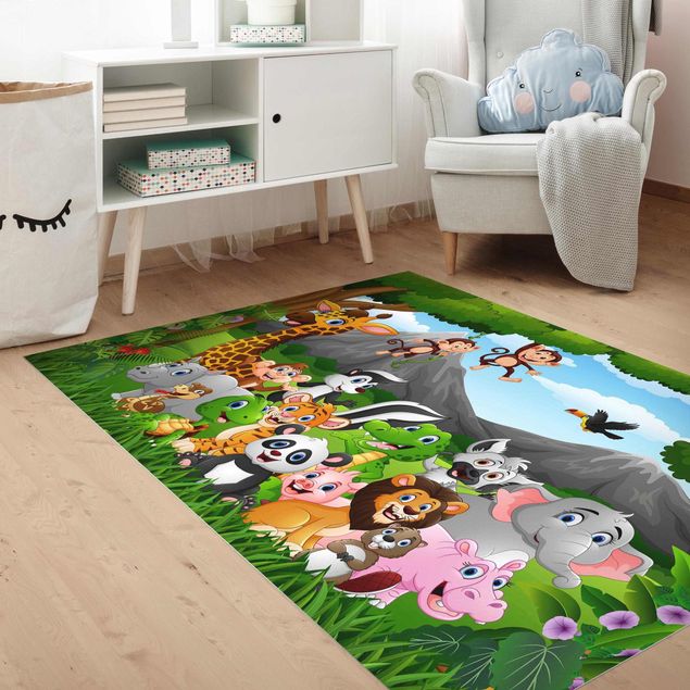 Modern rugs Wild Jungle Animals