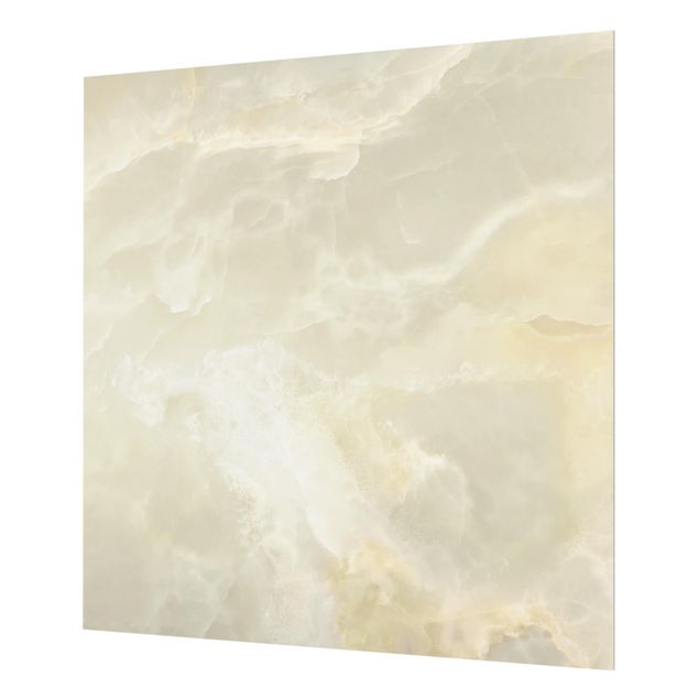 Glass Splashback - Onyx Marble Cream - Square 1:1