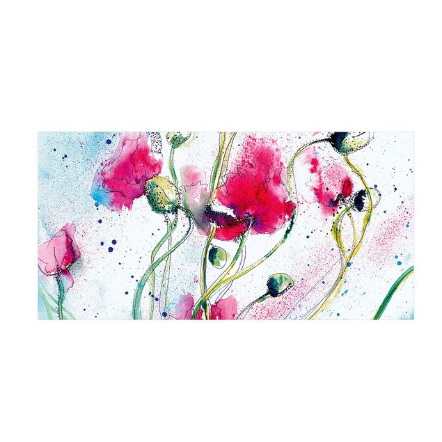 floral area rugs Painted Poppies