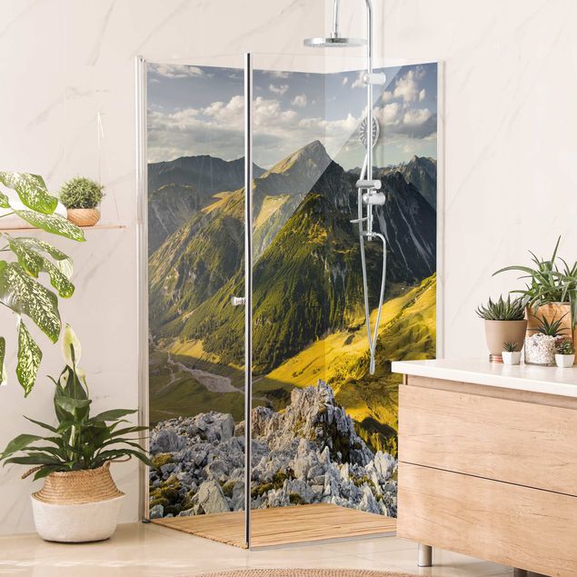 Shower wall panels Mountains And Valley Of The Lechtal Alps In Tirol