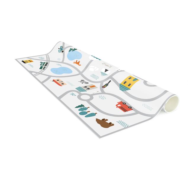 Modern rugs Playoom Mat Smalltown - Discover New Parts Of The Town