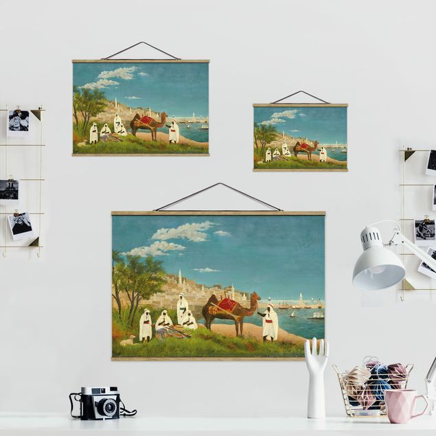Fabric print with poster hangers - Henri Rousseau - View of Algiers