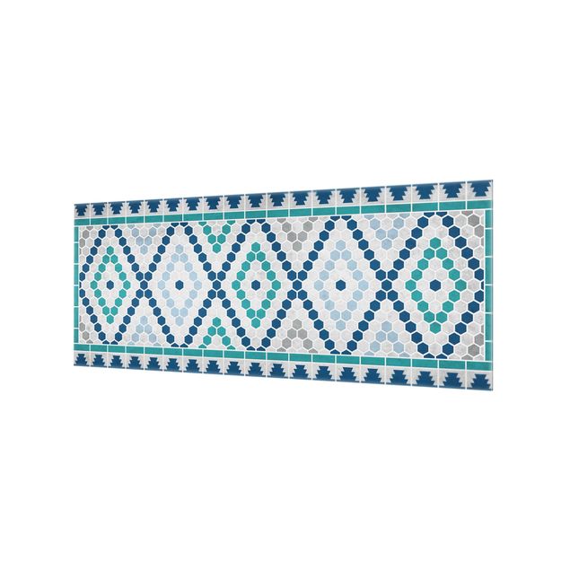 Splashback - Moroccan Tile Pattern Turquoise Blue