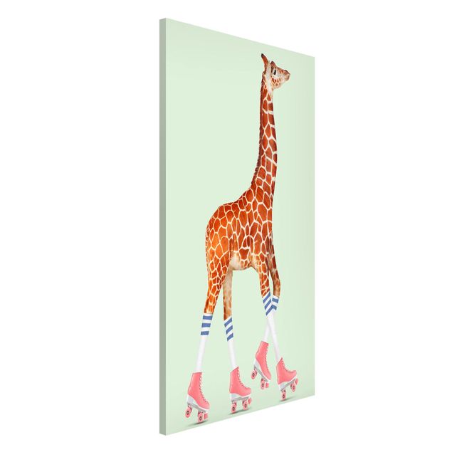 Magnetic memo board - Giraffe With Roller Skates