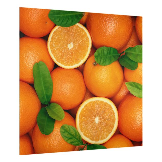 Glass Splashback - Juicy Oranges - Square 1:1