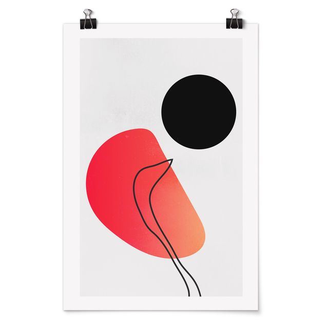 Poster - Abstract Shapes - Black Sun