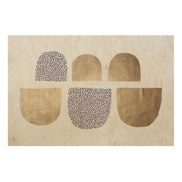 Print on wood - Geometrical Semicircle III