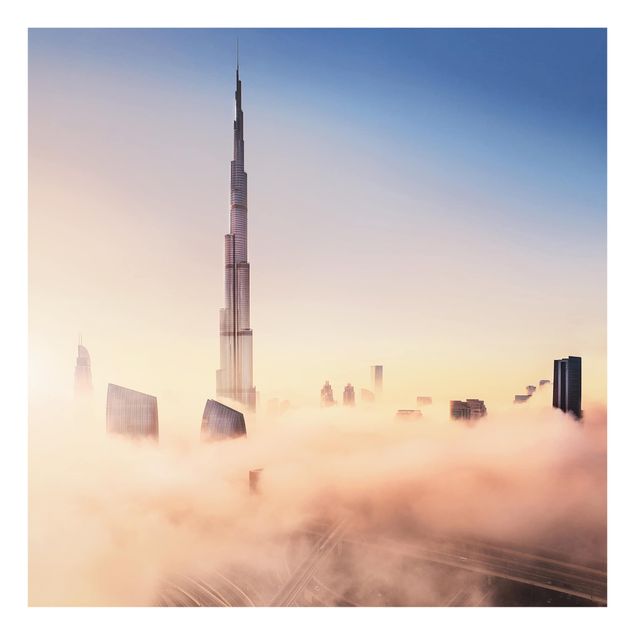 Glass Splashback - Heavenly Dubai Skyline - Square 1:1