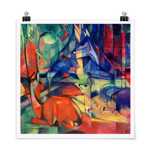 Poster - Franz Marc - Deer In The Forest