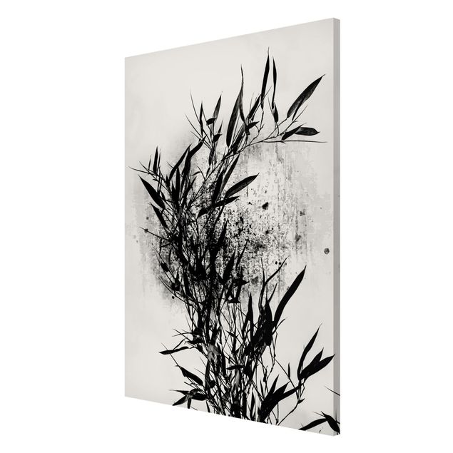 Magnetic memo board - Graphical Plant World - Black Bamboo