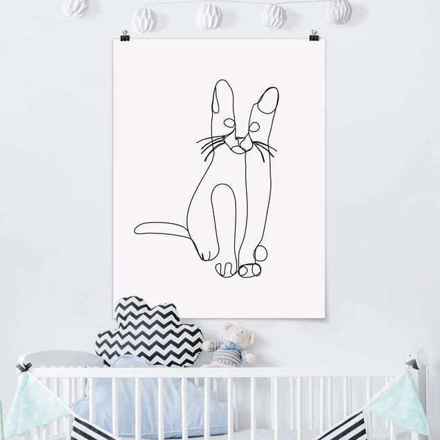Poster - Cat Line Art