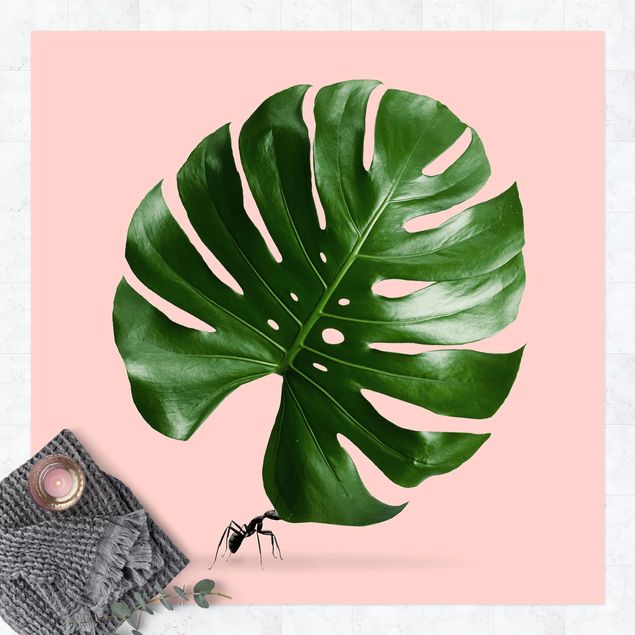 Balcony rugs Ant With Monstera Leaf