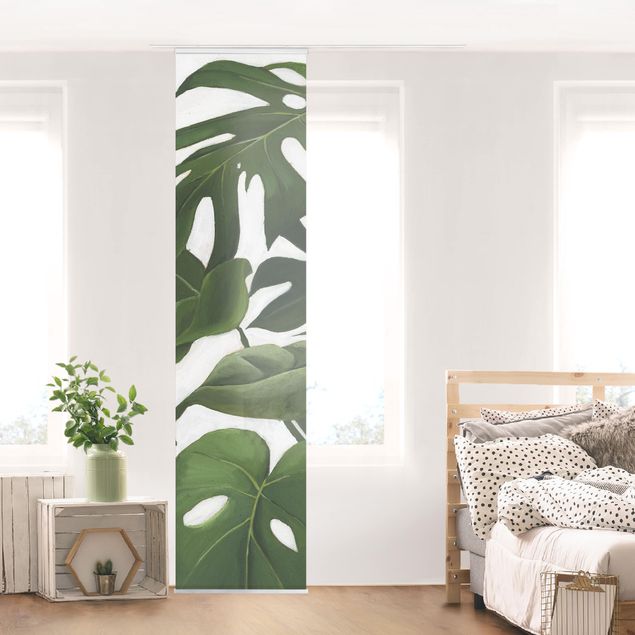 Sliding panel curtains set - Favorite Plants - Monstera