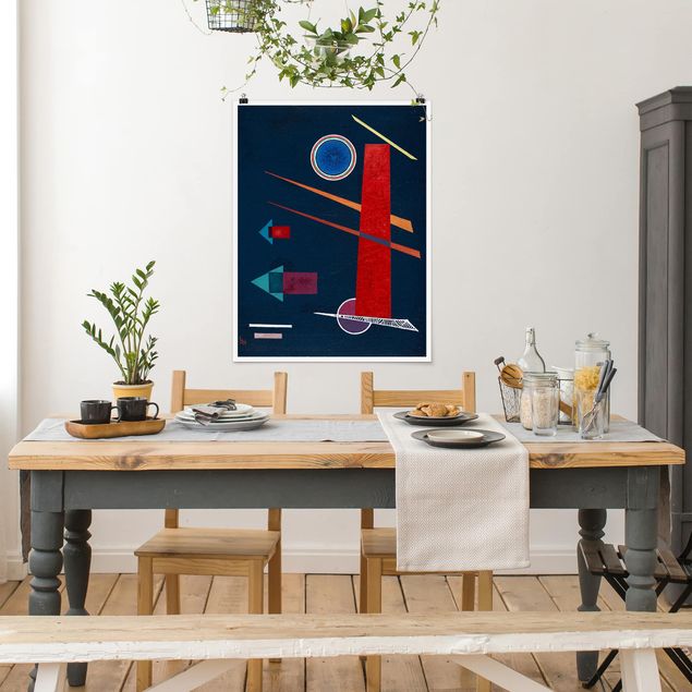 Poster art print - Wassily Kandinsky - Powerful Red
