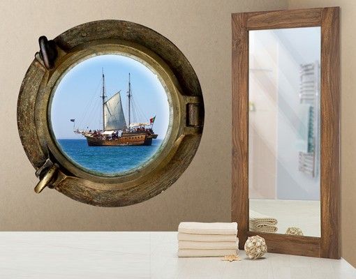 Pirate ship wall decal No.654 Pirate In Sight
