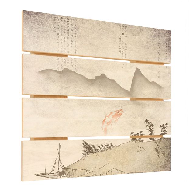 Print on wood - No.MW8 Japanese Silence