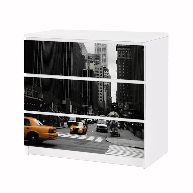 Adhesive film for furniture IKEA - Malm chest of 3x drawers - Empire State Building