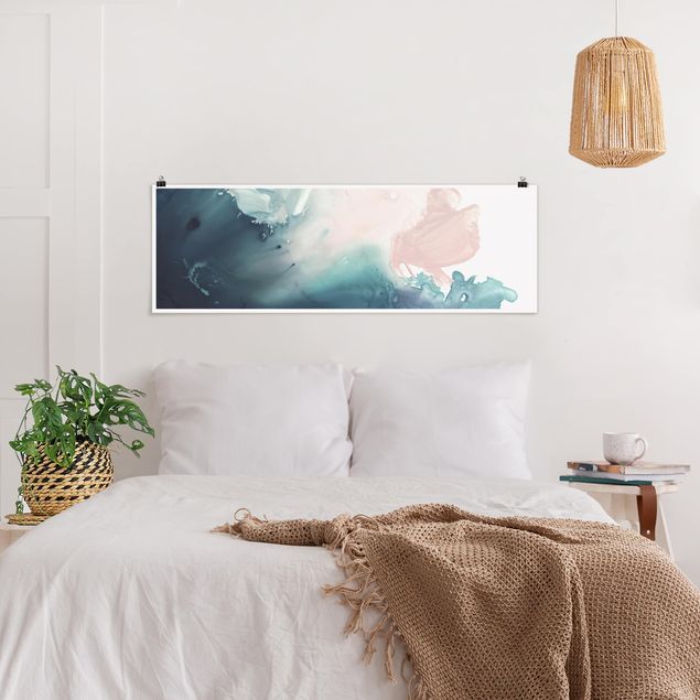 Panoramic poster abstract - Surging Rose Quartz I