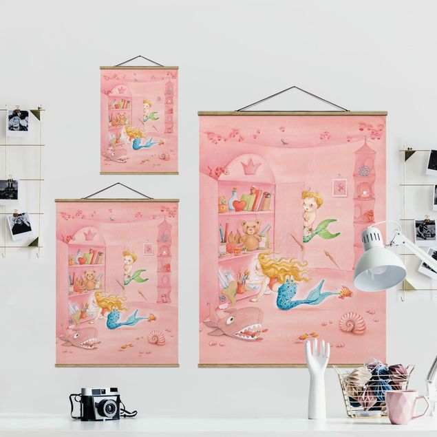 Fabric print with poster hangers - Matilda Has A Plan