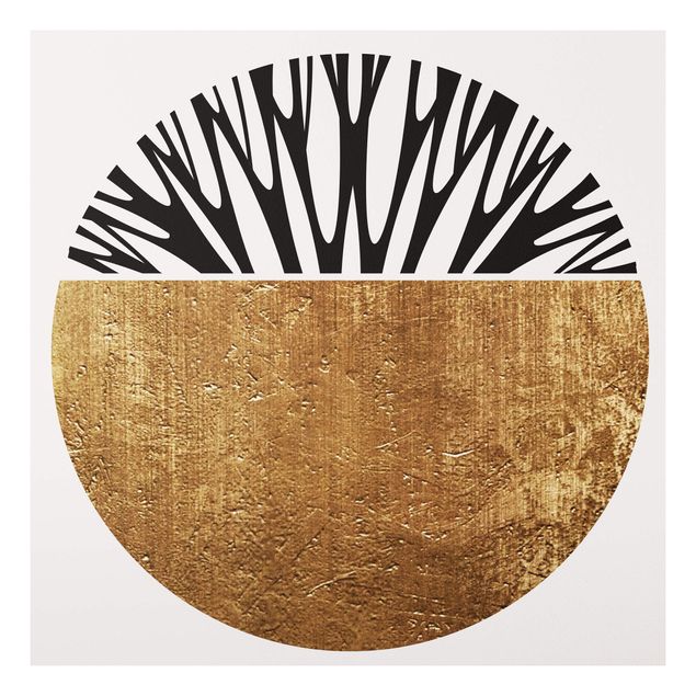 Print on forex - Abstract Shapes - Golden Circle