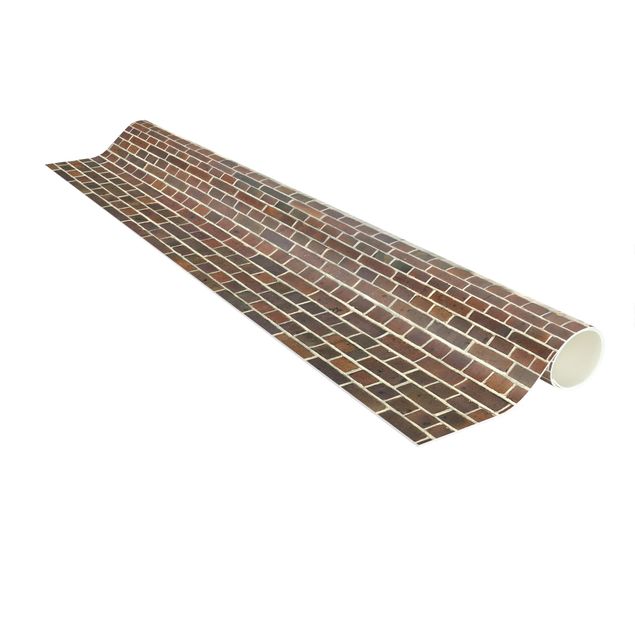 3d rugs Brick Wall Reddish Brown
