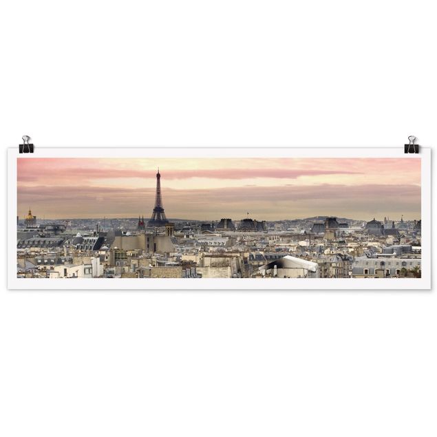 Panoramic poster architecture & skyline - Paris Up Close