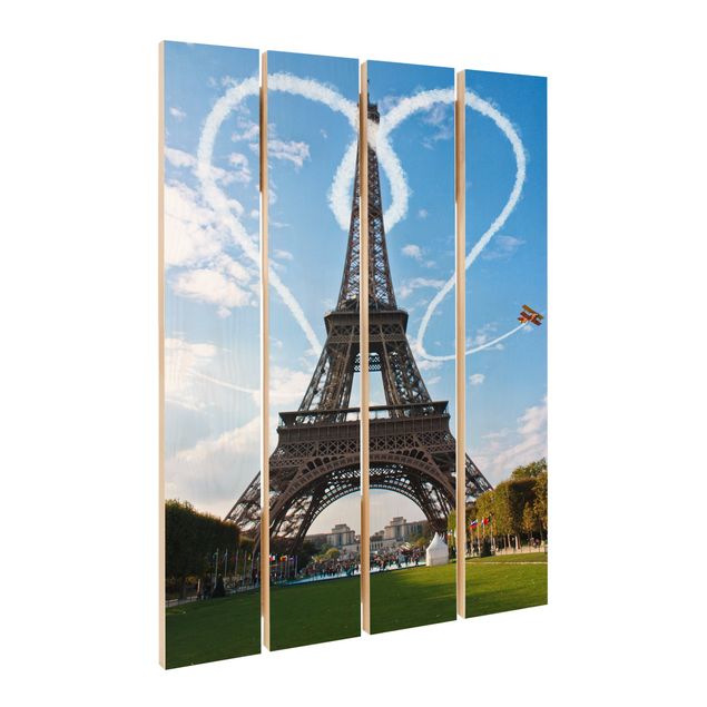 Print on wood - Paris - City Of Love