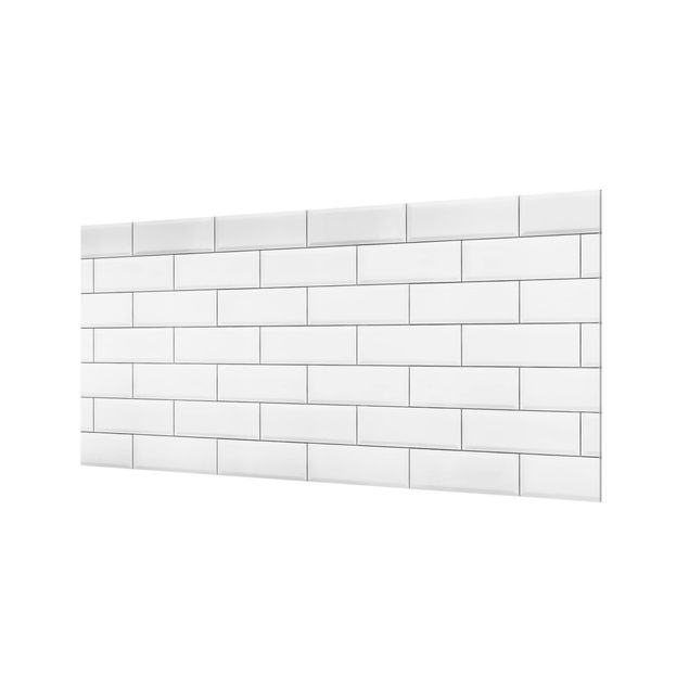 Splashback - White Ceramic Tiles
