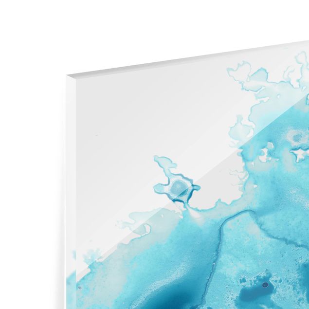 Splashback - Wave Watercolour Blue l