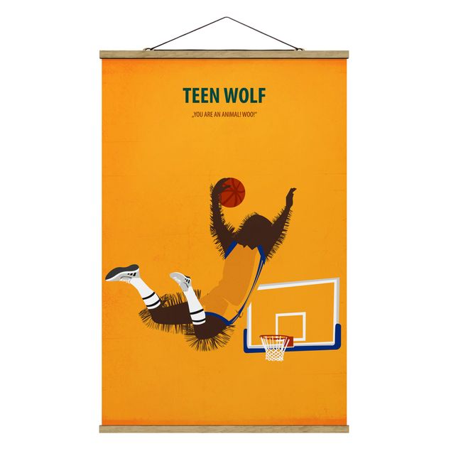 Fabric print with poster hangers - Film Poster Teen Wolf