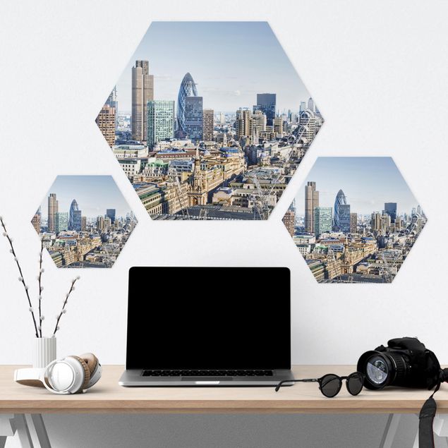 Alu-Dibond hexagon - City Of London