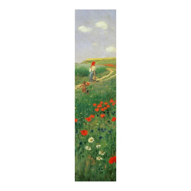 Sliding panel curtains set - Pál Szinyei-Merse - Summer Landscape With A Blossoming Poppy