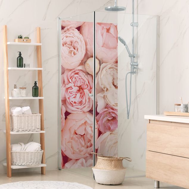 Shower panels Roses Rosé Coral Shabby