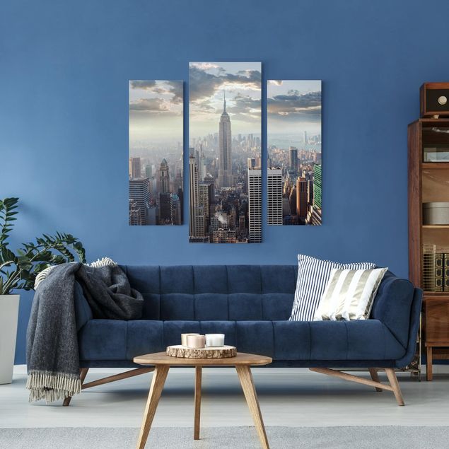 Print on canvas 3 parts - Sunrise In New York