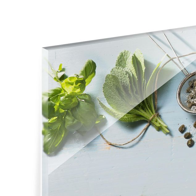 Glass Splashback - Bundled Herbs - Landscape 3:4