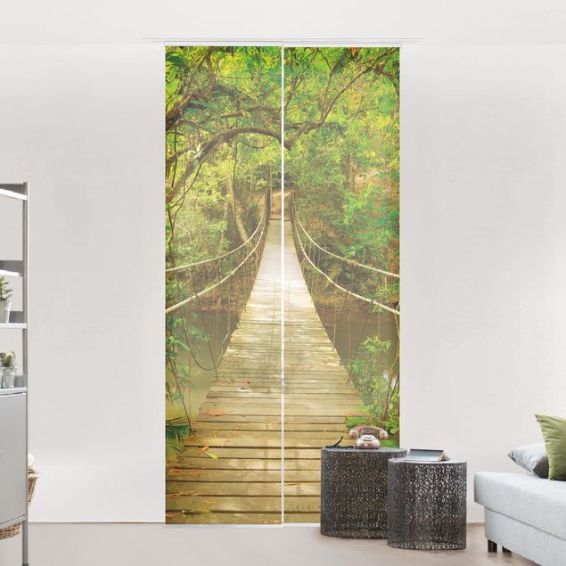 Sliding panel curtains set - Jungle Bridge